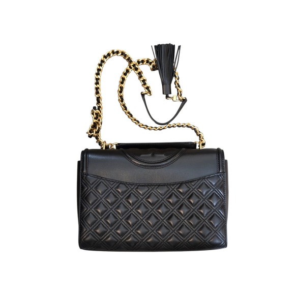 Tory Burch Black Leather Fleming Convertible Bag $598 - Picture 5 of 13